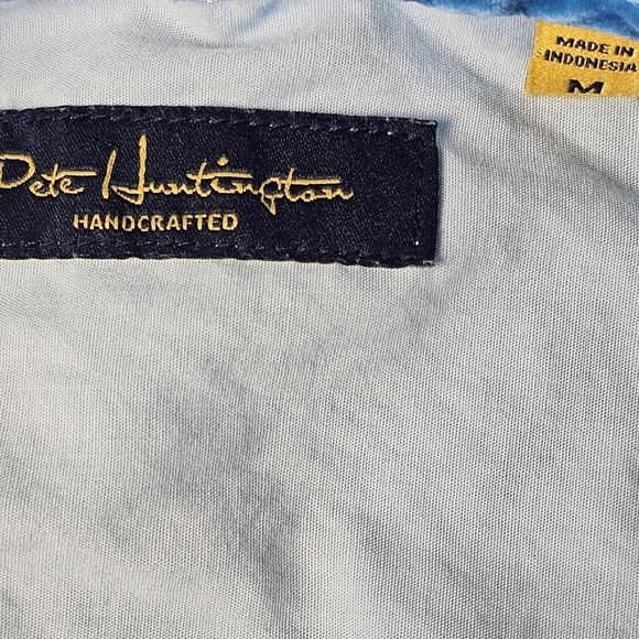 Vintage Peter Harrington Shirt Medium Blue Retro design 90s casual button down - Picture 2 of 9